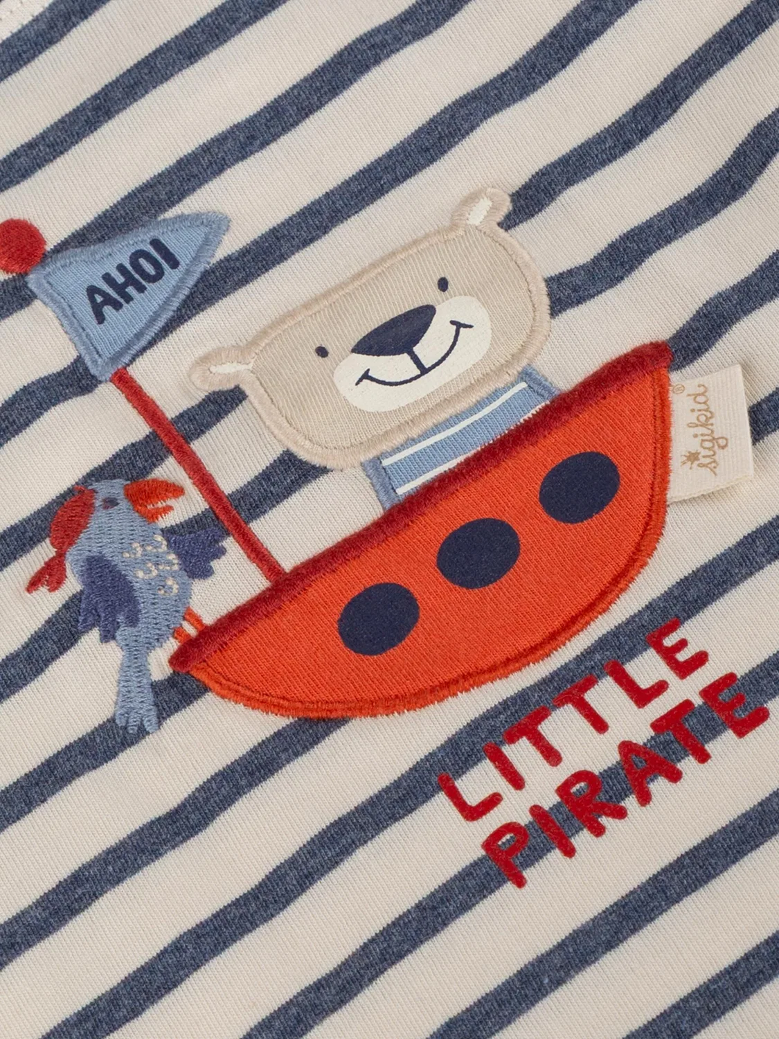 Футболка Sigikid Ahoi Little Pirate синего цвета — фото 3