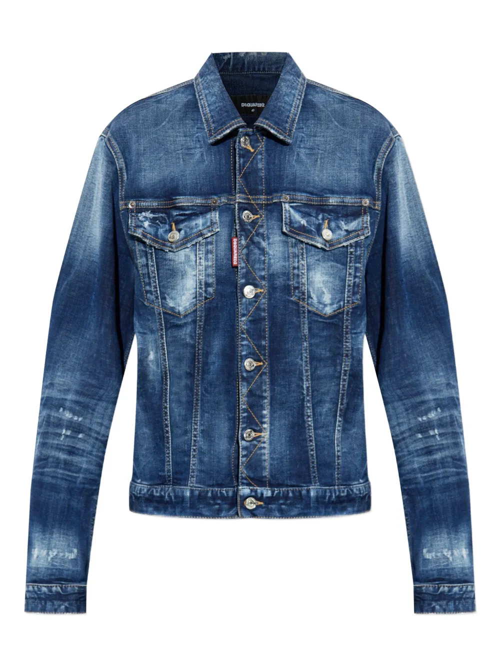 

Джинсовая куртка с эффектом потертости DSQUARED2, синий