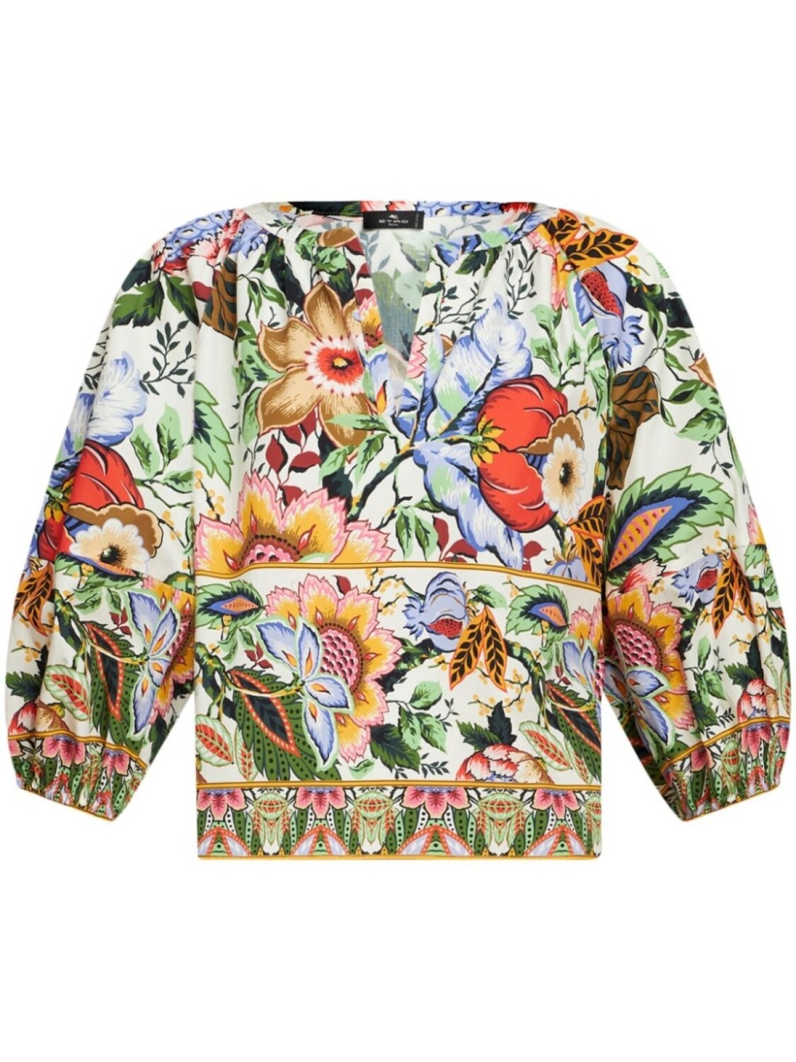 

ETRO блузка с цветочным принтом, зеленый