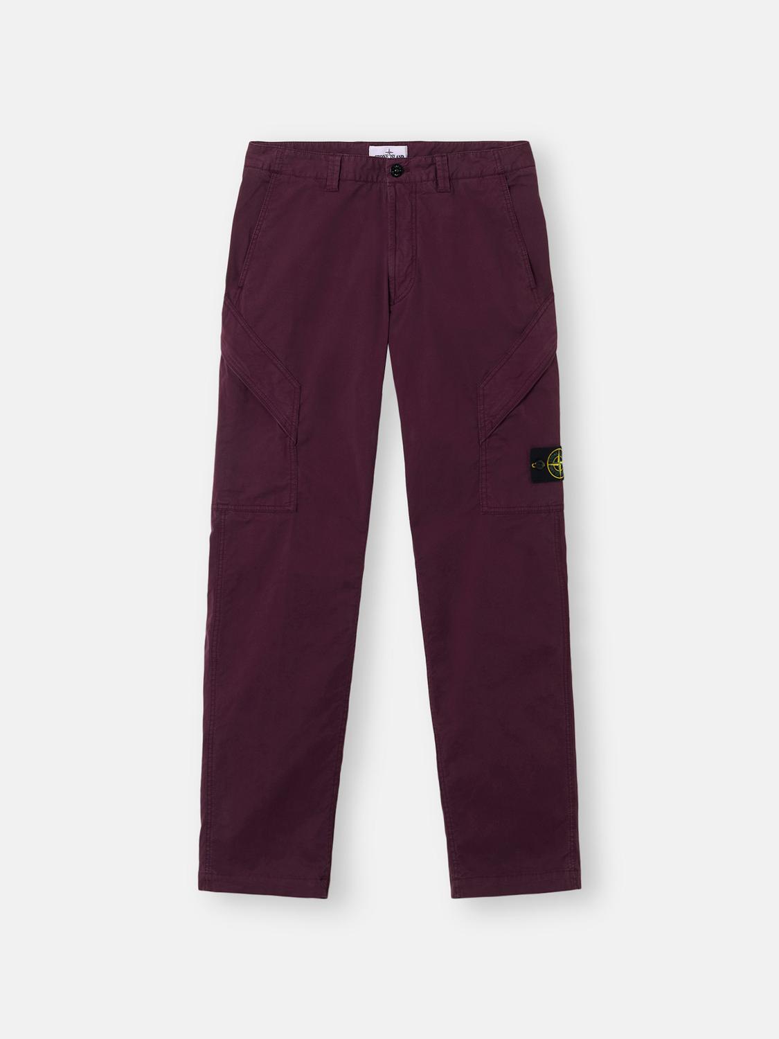 

Брюки-карго прямого кроя с наклонными карманами на молнии Stone Island 3100003 SUPIMA COTTON TWILL STRETCH-TC, Amaranth