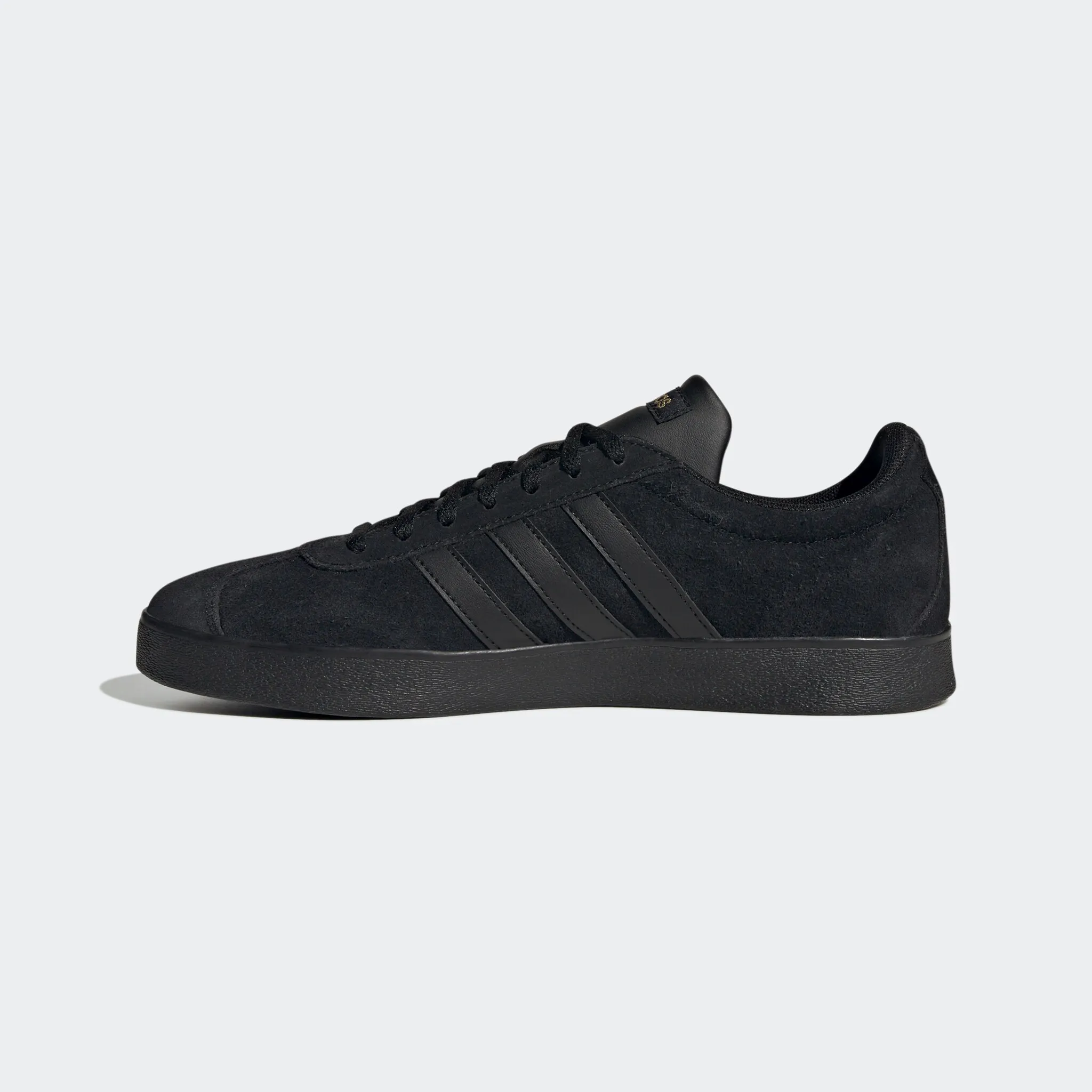 Кроссовки Adidas Sportswear "VL COURT 2.0", дизайн по стопам Adidas Samba, цвет Core Black / Core Black / Gold Metallic — фото 3