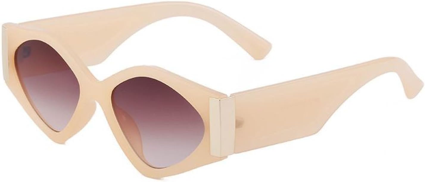 

Модные солнцезащитные очки-ромбы для женщин, роскошные, многоугольные, «кошачий глаз», защита от УФ-излучения UV400, винтажные, неправильной формы TVTBBVV, C6 Jelly Brown