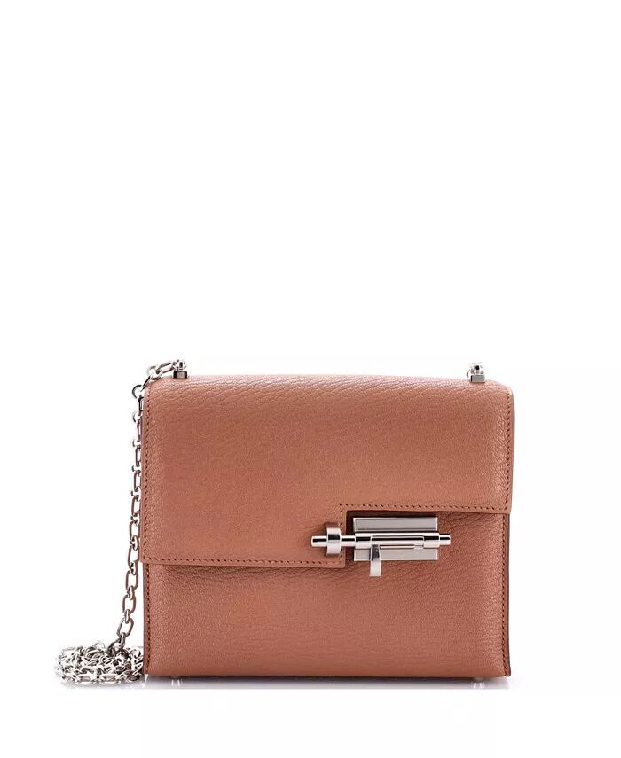 

Мини-сумка-цепочка Verrou Chevre Mysore Pre-Owned HERMÉS, коричневый