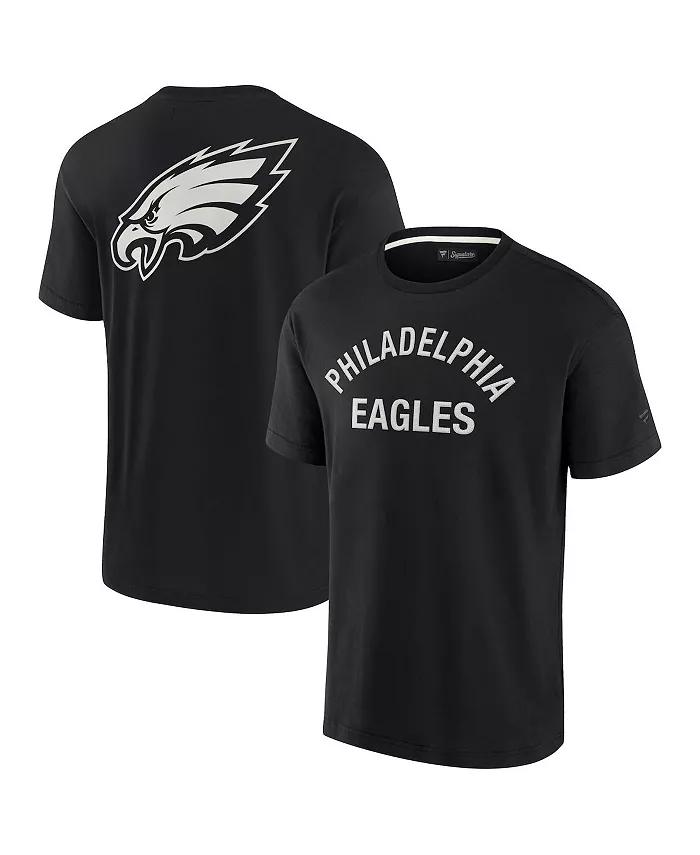 

Мужская и женская черная футболка Philadelphia Eagles с коротким рукавом, супермягкая Fanatics Signature