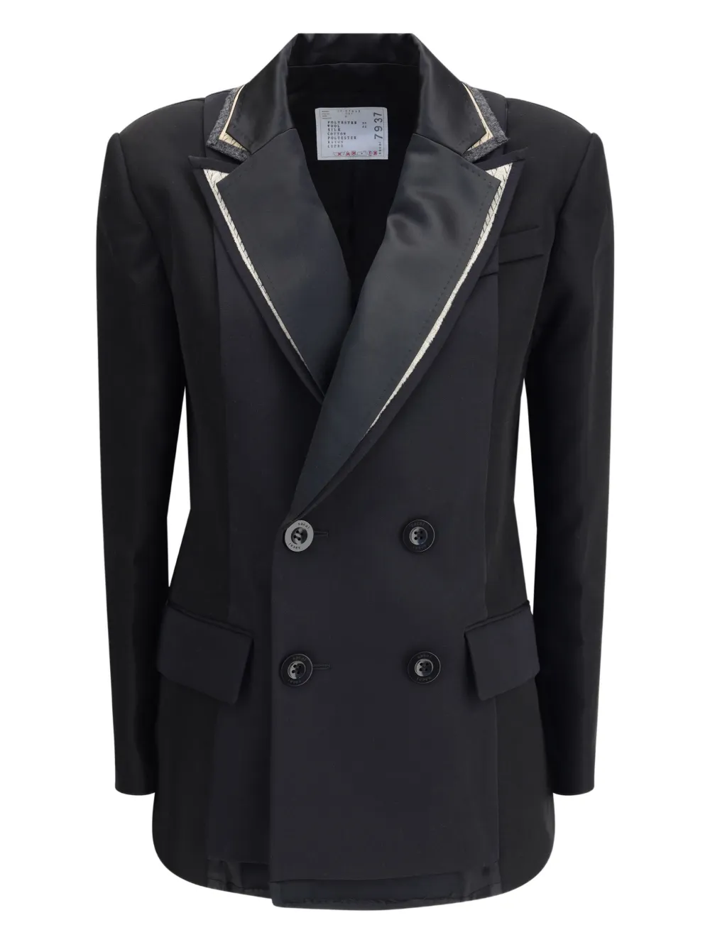 

Двубортная куртка SACAI, черный