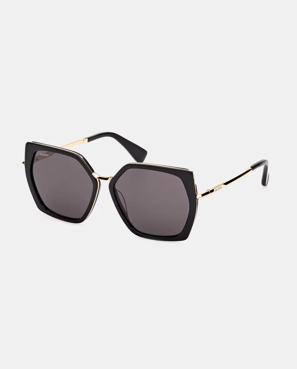 Геометрические солнцезащитные очки из ацетата для женщин Max Mara, серый — фото 2
