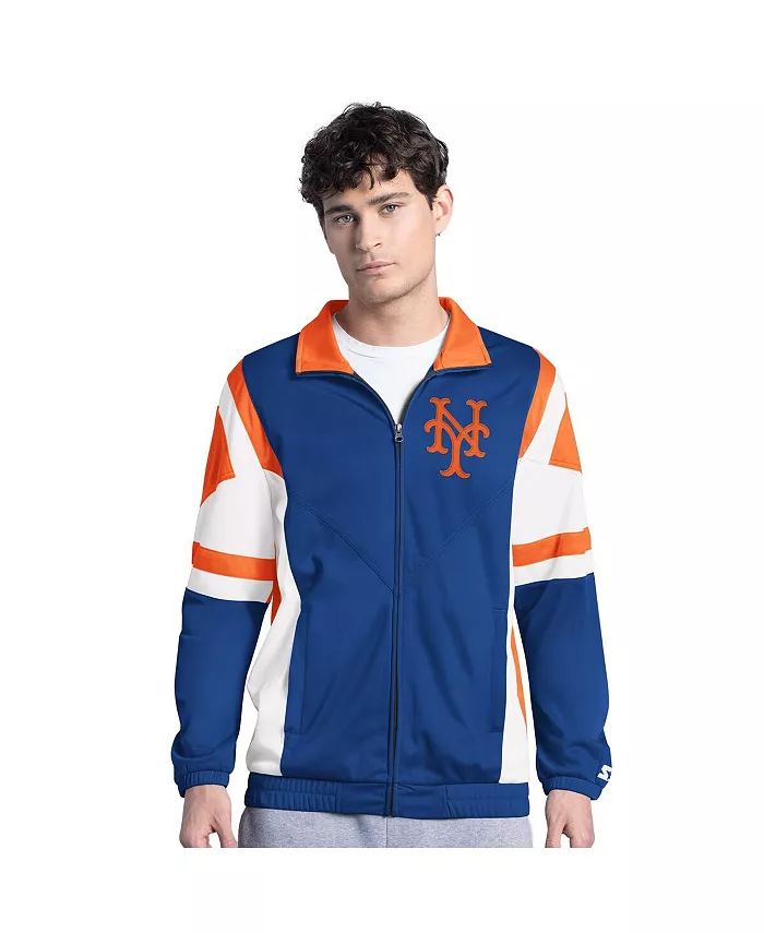 

Мужская трикотажная толстовка New York Mets Contender на молнии, цвет Royal/Orange Starter