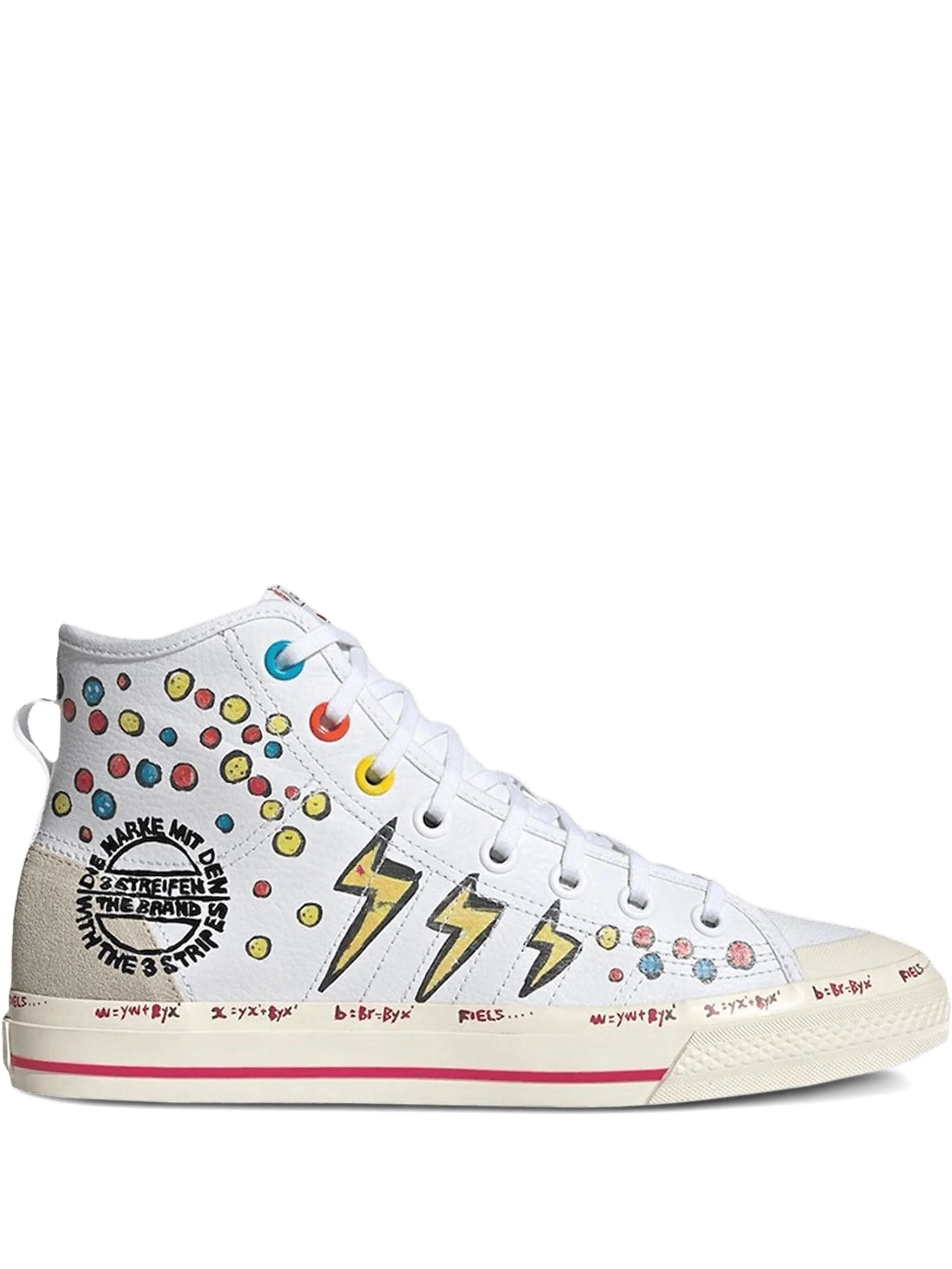 Высокие кеды Nizza RF Kasing Lung x Mickey Mouse Adidas, белый