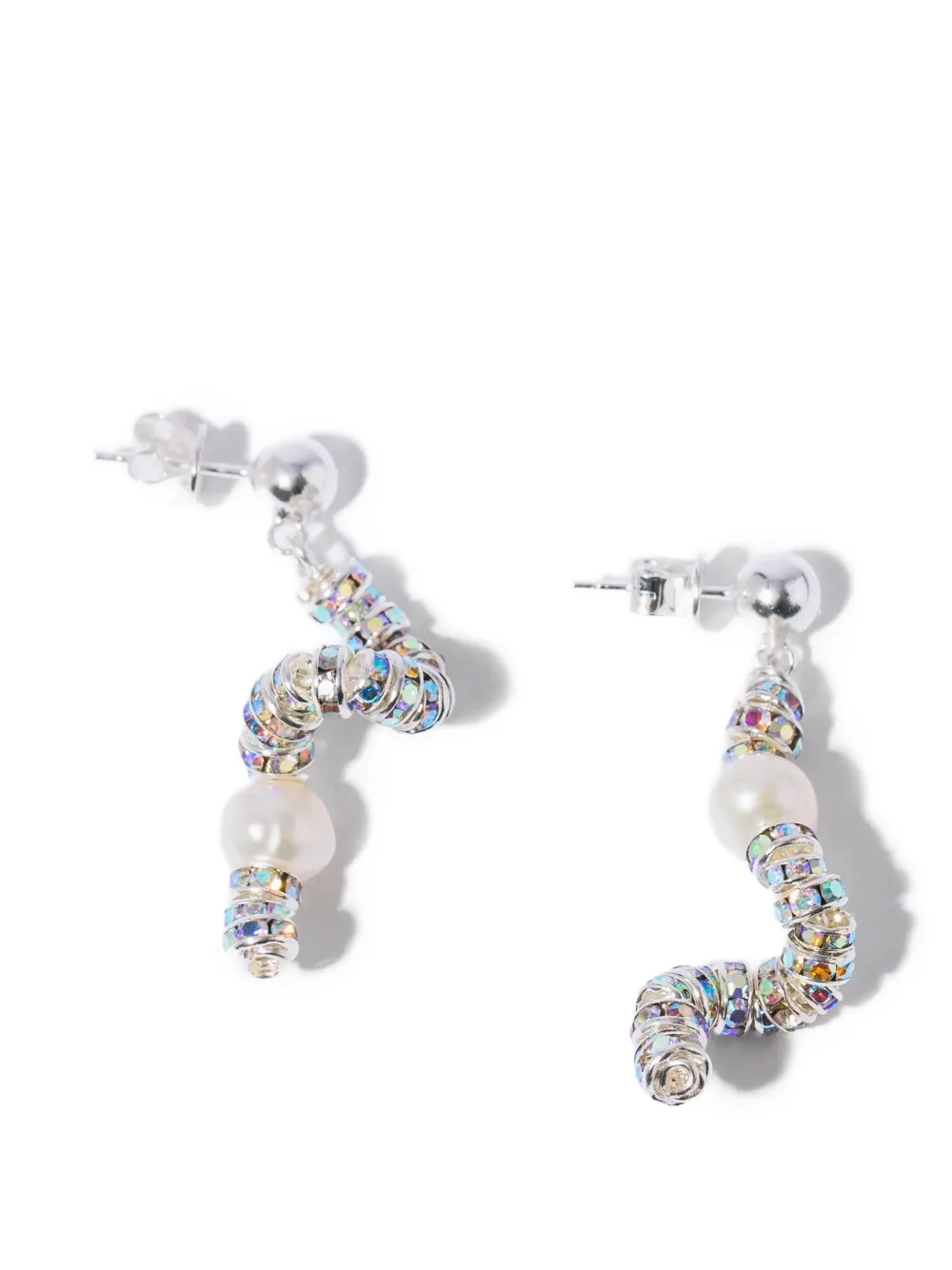 

Серьги-подвески с искусственным жемчугом Pearl Octopuss. Y, серебряный