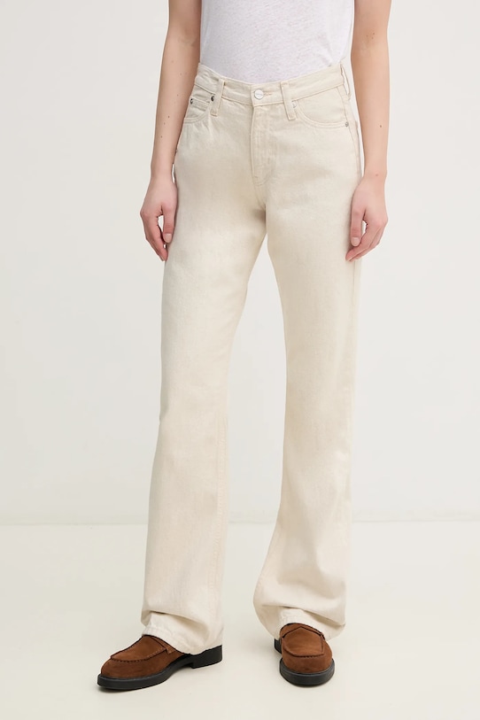 

Хлопковая рубашка Calvin Klein Jeans, бежевый
