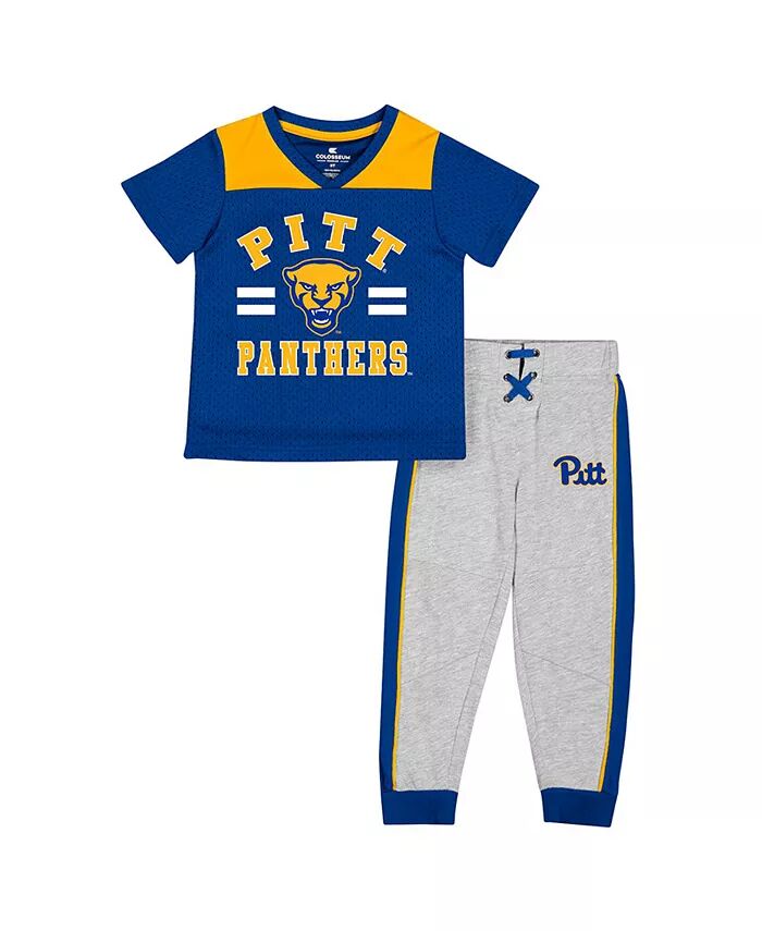 

Комплект из майки и брюк Ka-Boot-It для мальчиков и девочек Royal, Heather Grey Pitt Panthers Colosseum