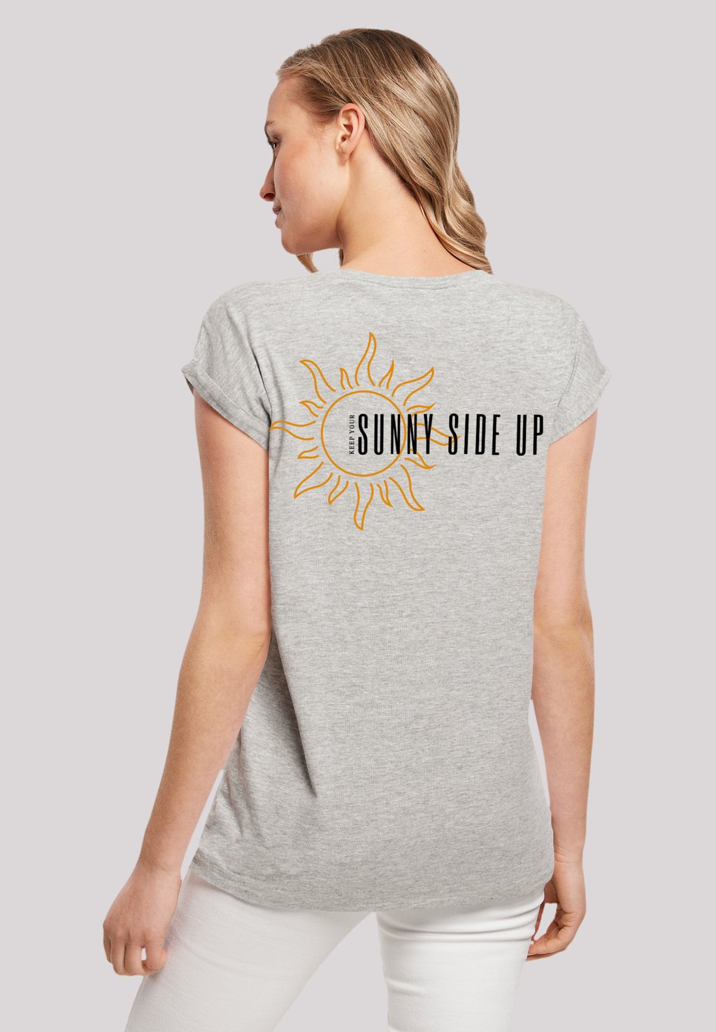 

Футболка с принтом SUNNY SIDE UP F4NT4STIC, серый