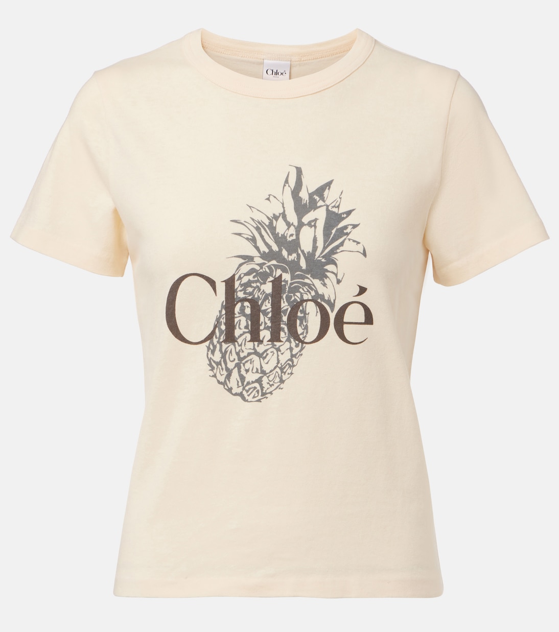 

Футболка из хлопкового джерси с логотипом Chloé, Tender Peach