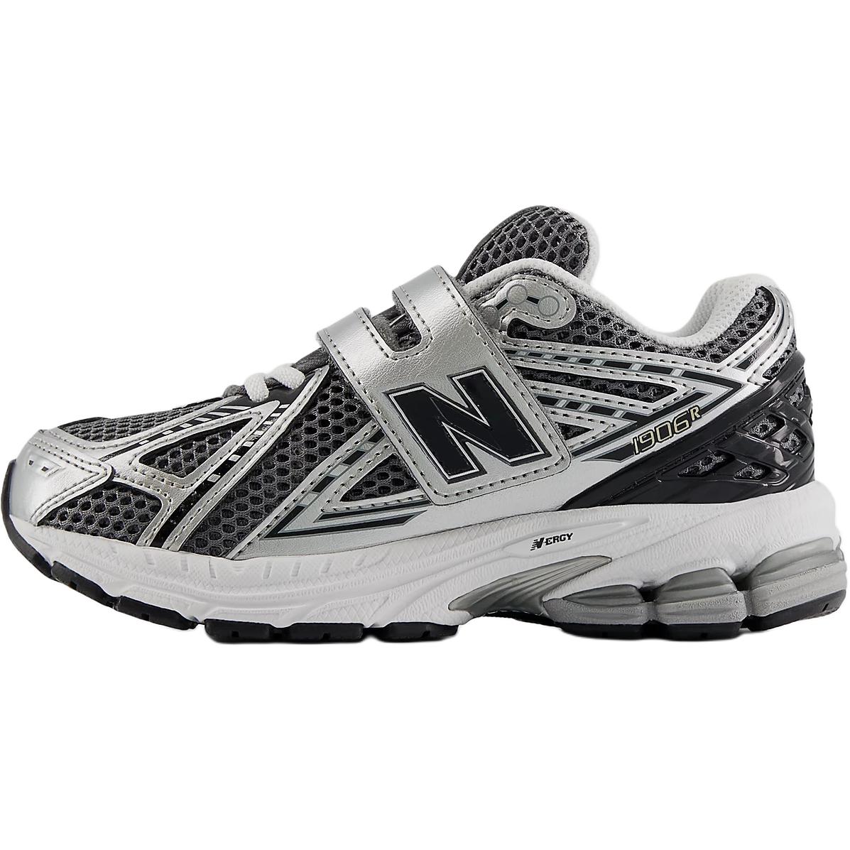 

1906 Кроссовки детские с низкой амортизацией и поддержкой New Balance, серебряный/черный