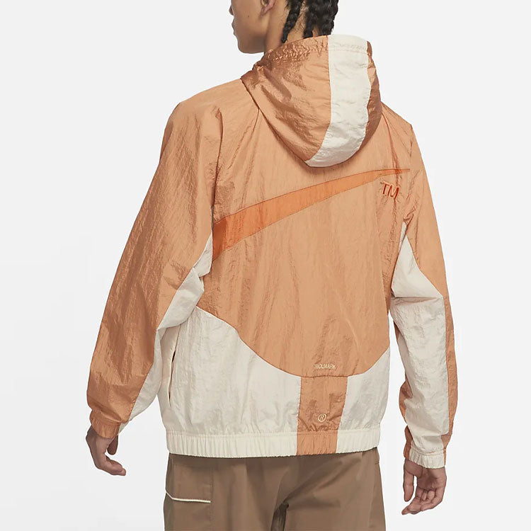 Куртка Men's Nike Sportswear Swoosh Contrasting Colors Large Logo Hooded Woven Jacket Orange DD5968-212 — фото 3