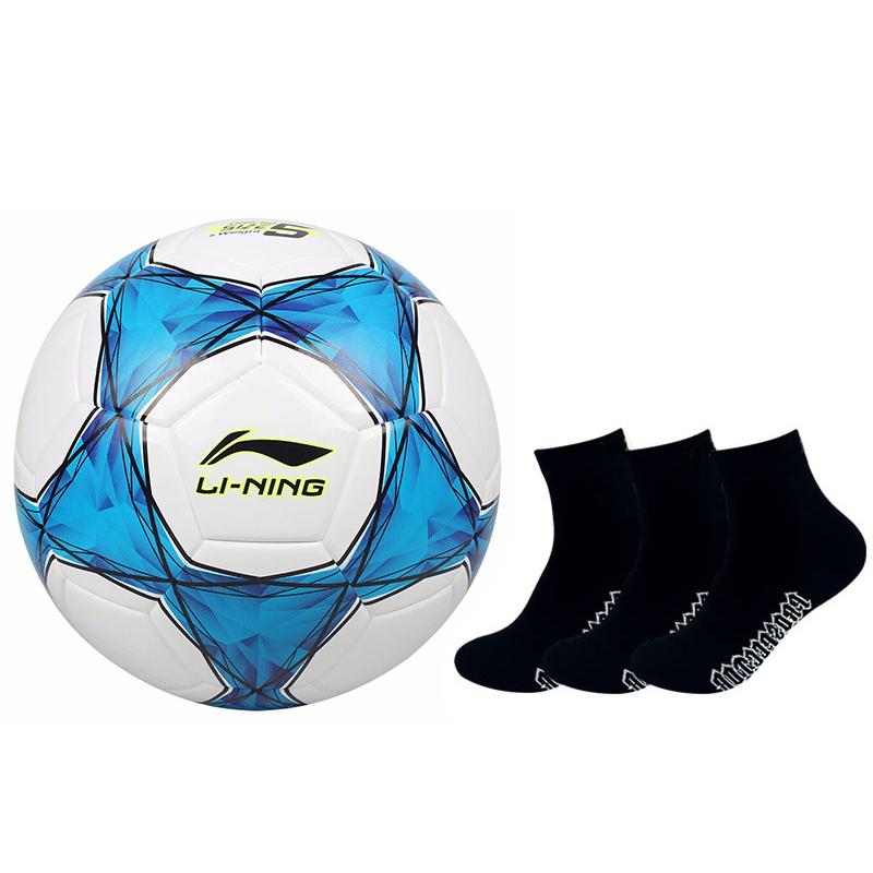 

LINING Размер 5 мяч для футбола TPU бесшовный термосварка унисекс синий белый