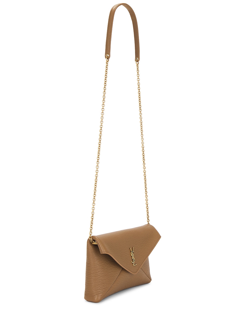 Маленькая сумка-кошелек на цепочке Saint Laurent, Dark Cork — фото 4