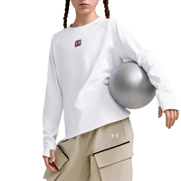 

Футболка для тренировок fw25 детская Under Armour, белый