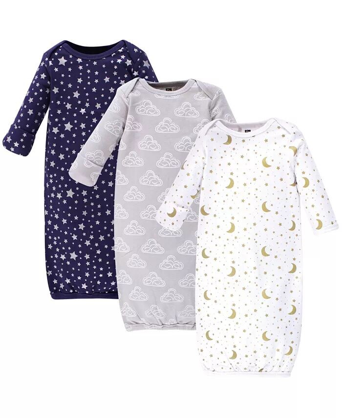

Хлопковые халаты, упаковка из 3 штук, 0–6 месяцев Hudson Baby, серый