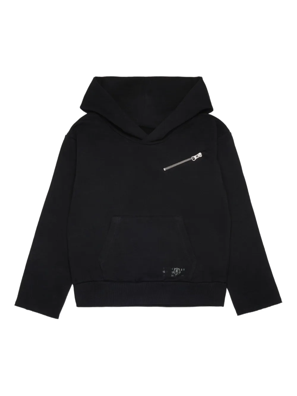 

Толстовка с капюшоном и карманом на молнии MM6 Maison Margiela Kids, черный