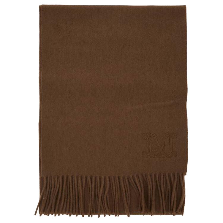 

MaxMara Шарф Max Mara Wsdalia с бахромой, Umber