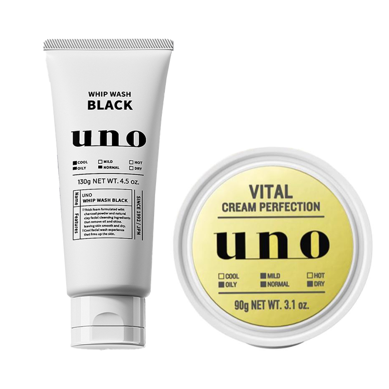 

Мужской очищающий крем, осветляющий и восстанавливающий крем для лица наборы средств по уходу за кожей увлажнение контроль жирности 130g+90g Uno