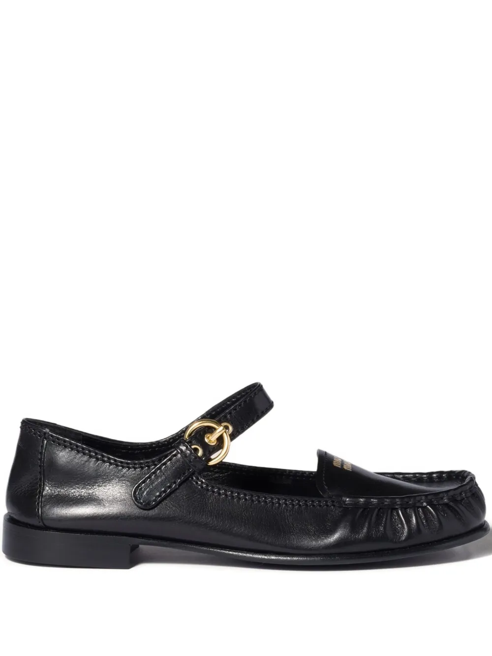Лоферы с ремешком Miu Miu, черный
