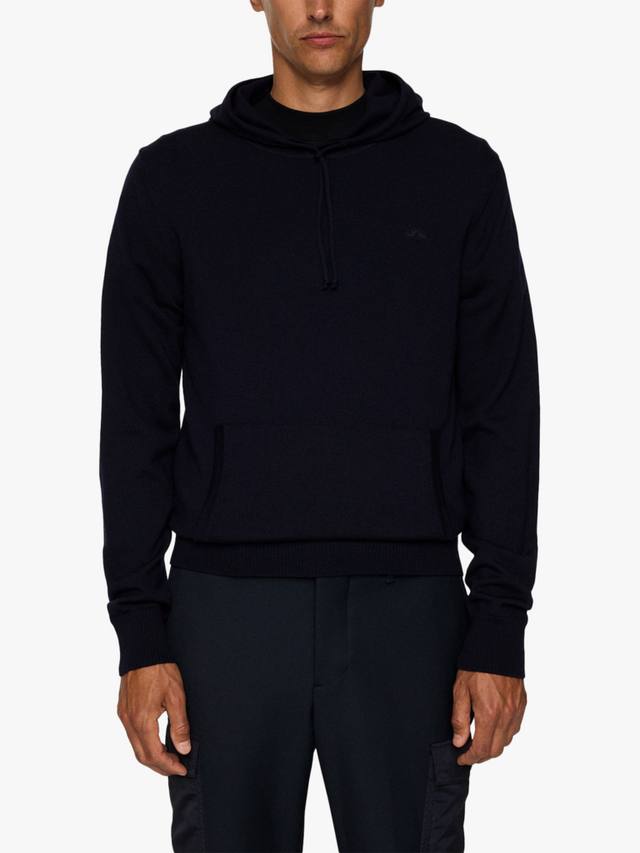 

Толстовка с капюшоном из шерсти мериноса Karl J.Lindeberg, Navy