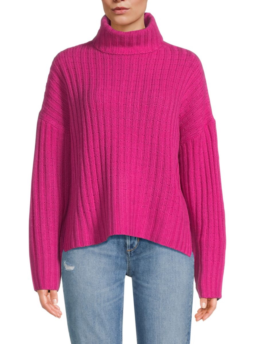 

Водолазка Angelica из шерсти и кашемира с заниженными плечами 360 Cashmere, цвет Magenta
