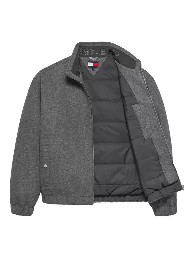 Утепленная куртка Tommy Jeans на молнии, средне-серый меланж Tommy Hilfiger — фото 3