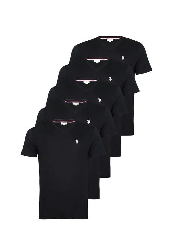 Футболка с коротким рукавом 5-pack basic t-shirt U.S. Polo Assn., черный — фото 4