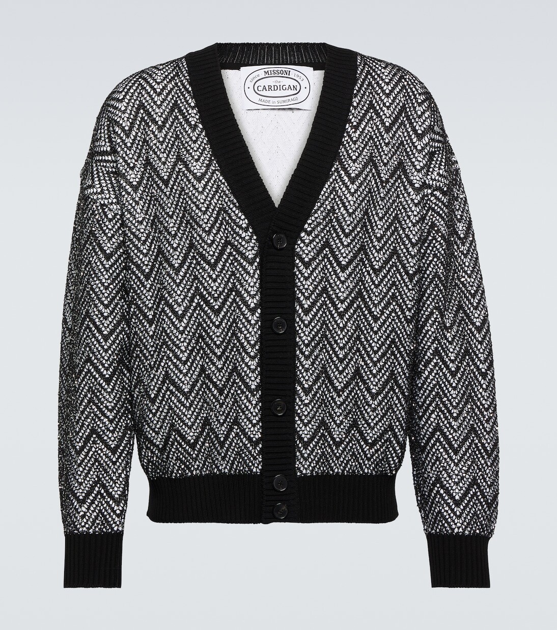 

Кардиган из смесового хлопка с зигзагом Missoni, черный