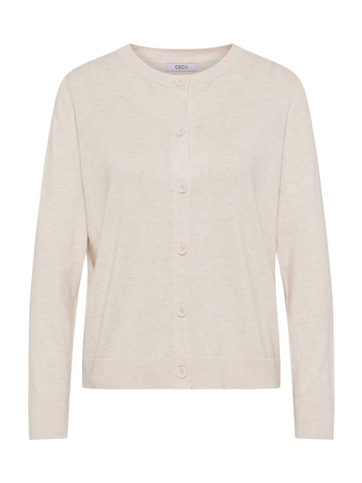

Бежевый кардиган с планкой на пуговицах Cecil