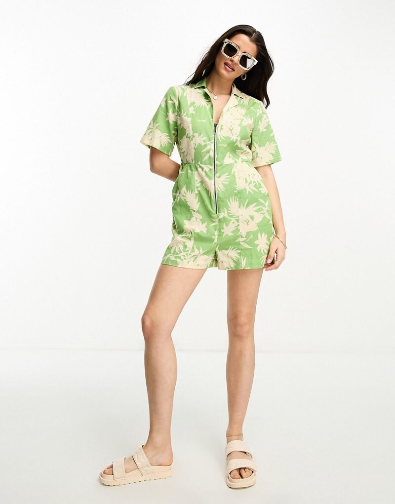 

Комбинезон с тропическим принтом и молнией ASOS DESIGN