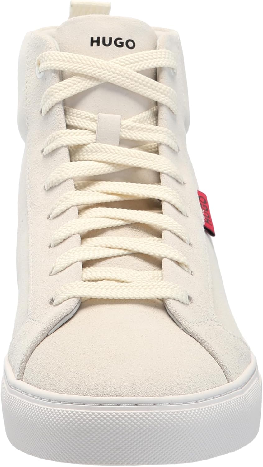 Высокие кроссовки Hugo Mens Essential Cupsole из замши, Natural Oat — фото 2