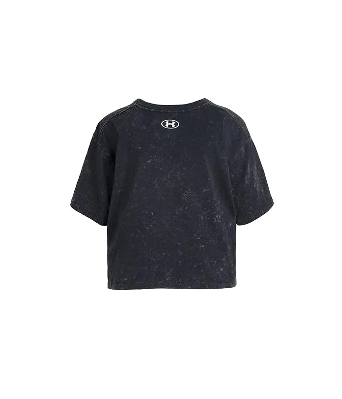 Футболка хлопковая Rival Wash Under Armour Kids, Black/White — фото 2