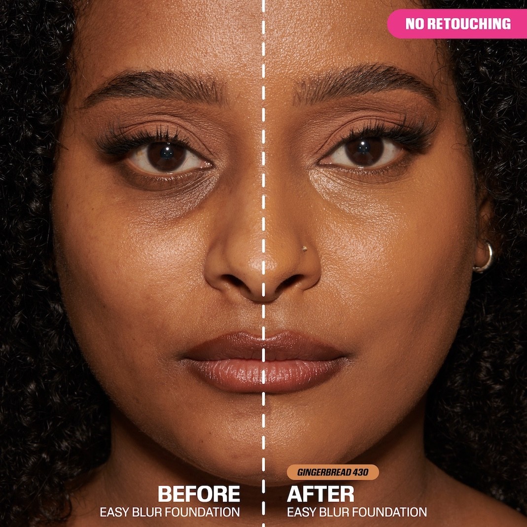 Тональный крем для лица easy blur natural airbrush Huda Beauty, 430 warm - gingerbread, объем 30 мл — фото 2