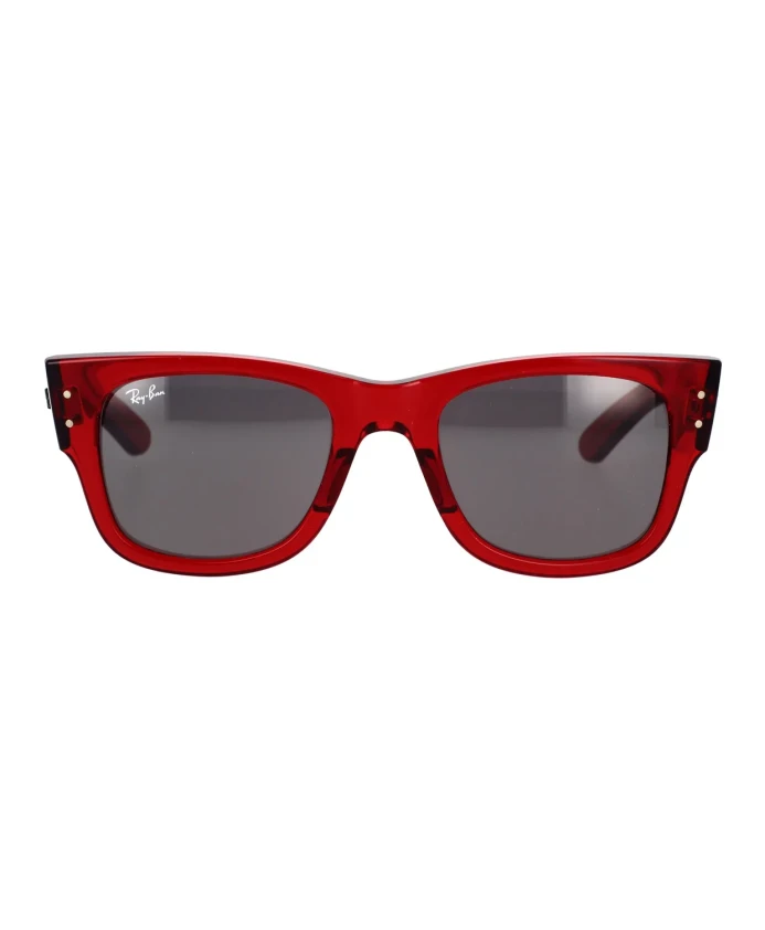 

Красные прозрачные солнцезащитные очки мега-вайфарер Ray-Ban, красный