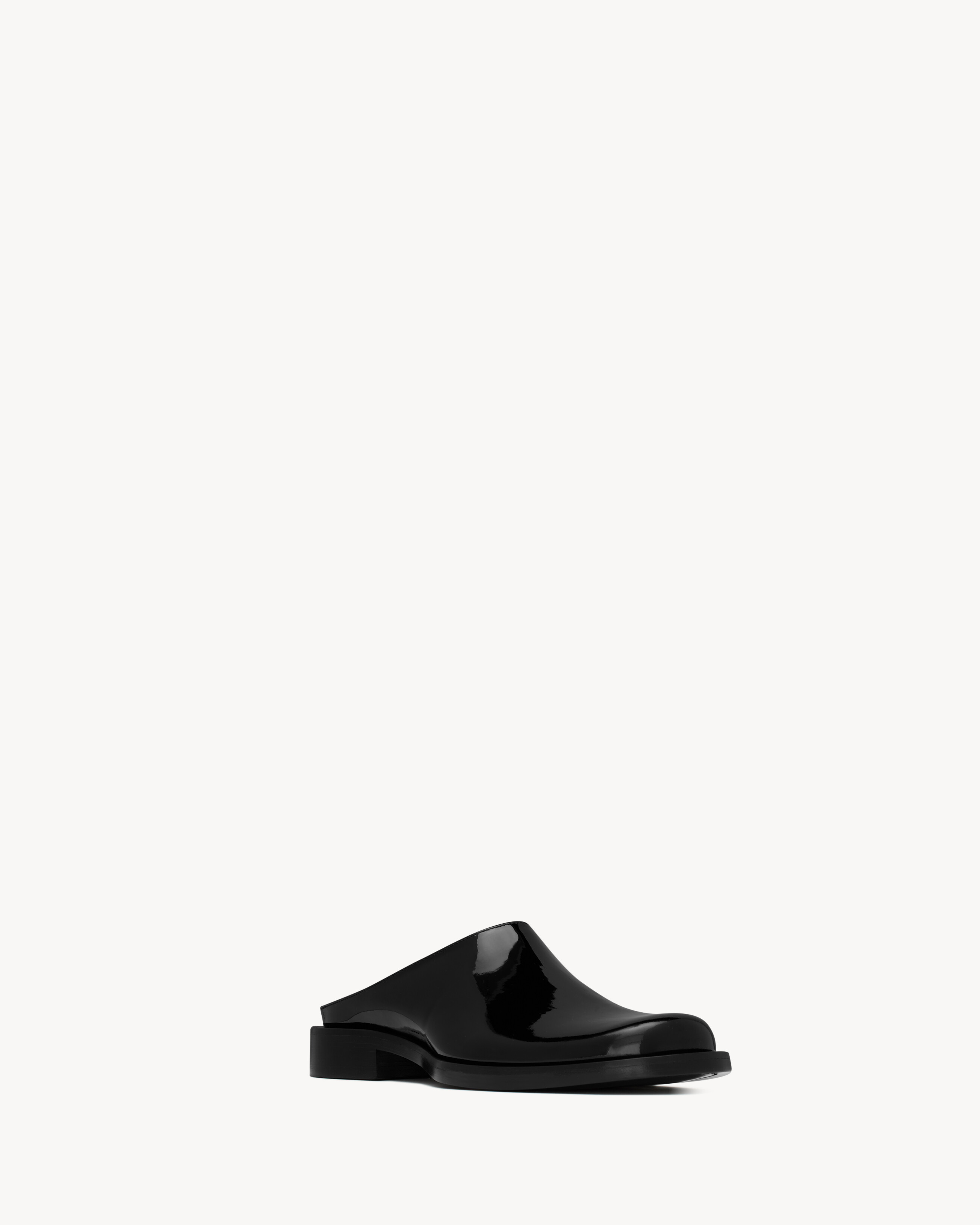Мюли ANGUS из лакированной кожи SAINT LAURENT, черный — фото 3