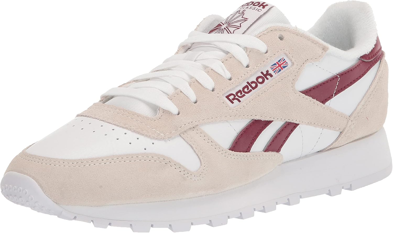 

Классические кожаные кроссовки для взрослых, унисекс V1 Reebok, белый/бордовый