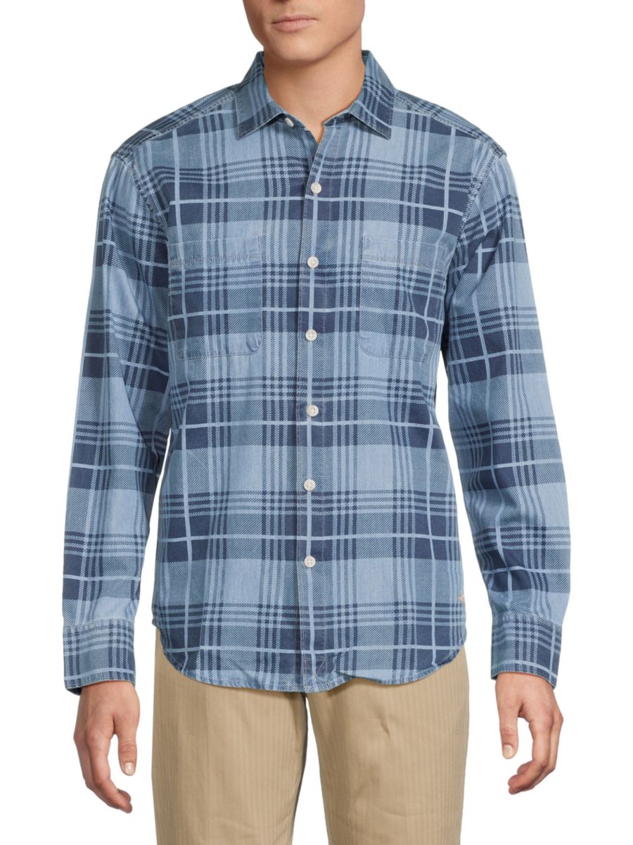

Клетчатая рубашка Rocky Heights Tommy Bahama, цвет Atlantic