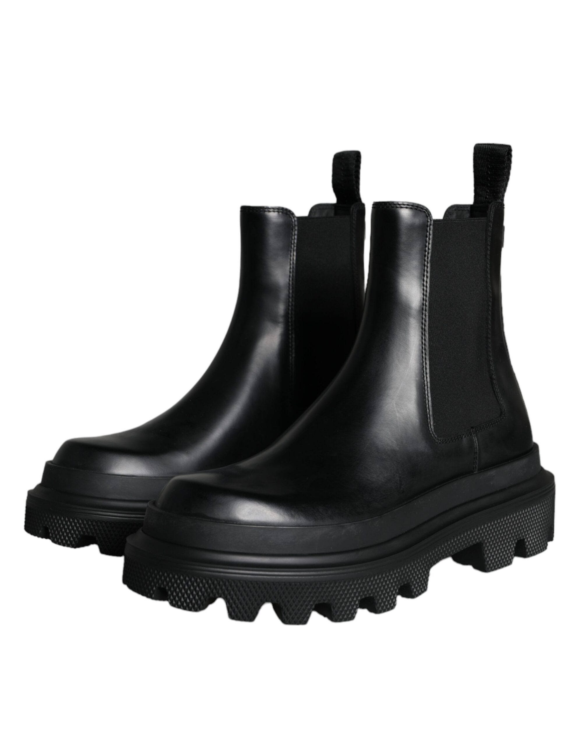 

Черные кожаные треккинговые ботинки Slip On Stretch Dolce & Gabbana