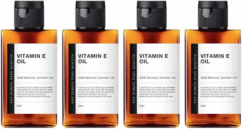 Масло для лица и тела Vitamin E 100% Carrier Oil, &SH, 4 x 50 мл, 200 мл And Sh