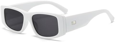 

Солнцезащитные очки Rivet Summer Retro в маленькой оправе с защитой от УФ-излучения UV400, женские, в стиле ретро-панк, прямоугольные, солнцезащитный козырек MTZJH, White