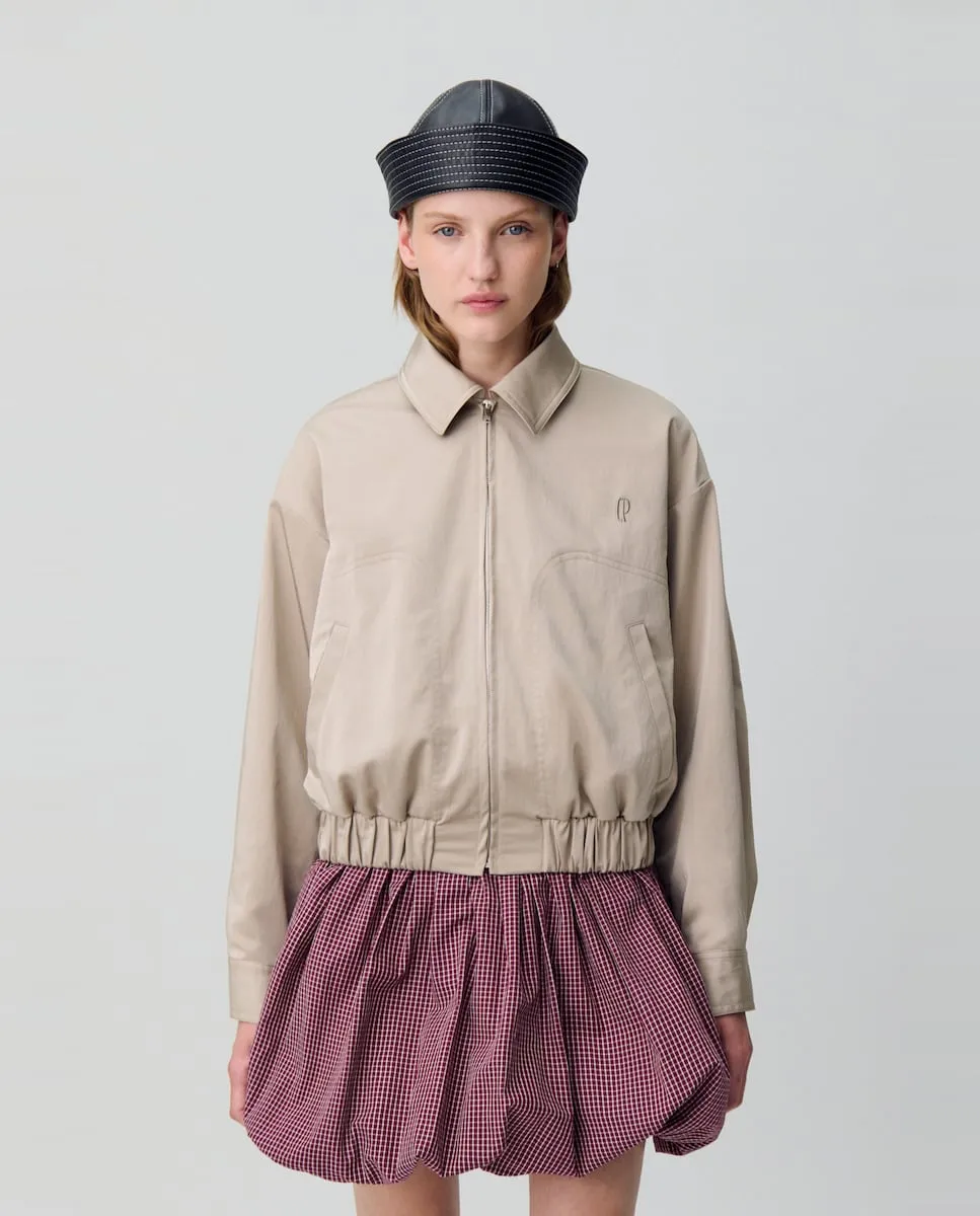 

Женская оверсайз куртка на молнии Claudie Pierlot, бежевый