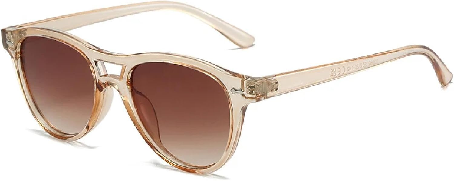 

Солнцезащитные очки с защитой от УФ-излучения UV400 для женщин и мужчин | Двойные перемычки, овальные заклепки в стиле панк, градиентные | для занятий спортом на открытом воздухе DSVIGF, Champagne Tea