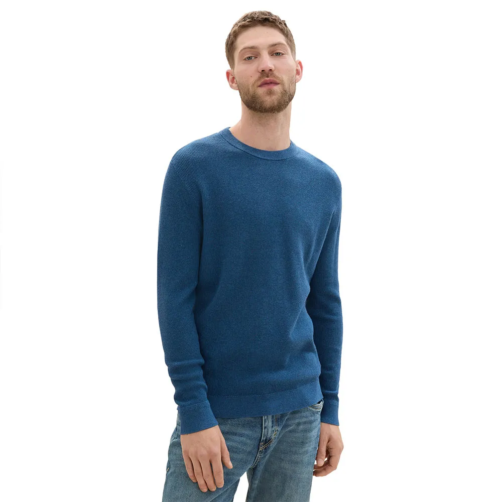 

Свитер Tom Tailor Structured Crewneck Knit, синий