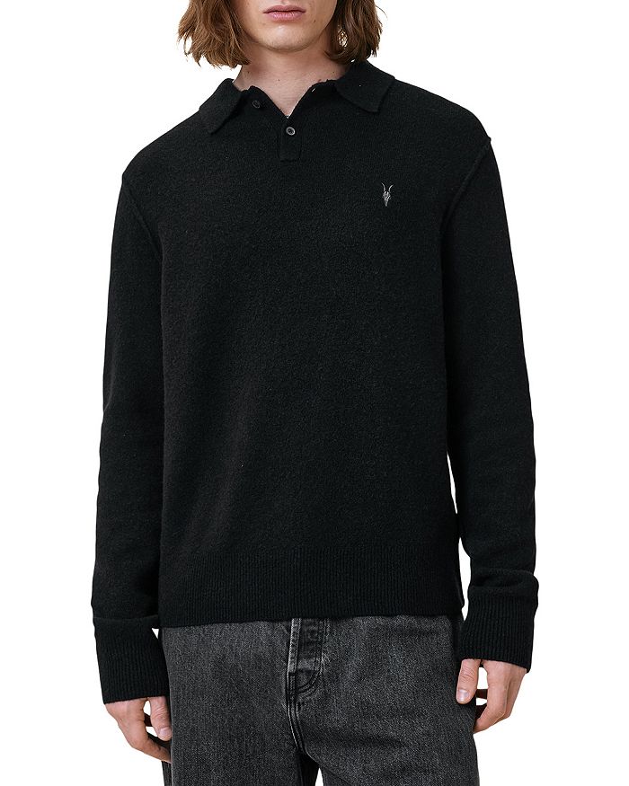 

Свитер с воротником-поло Statten Regular Fit ALLSAINTS, черный
