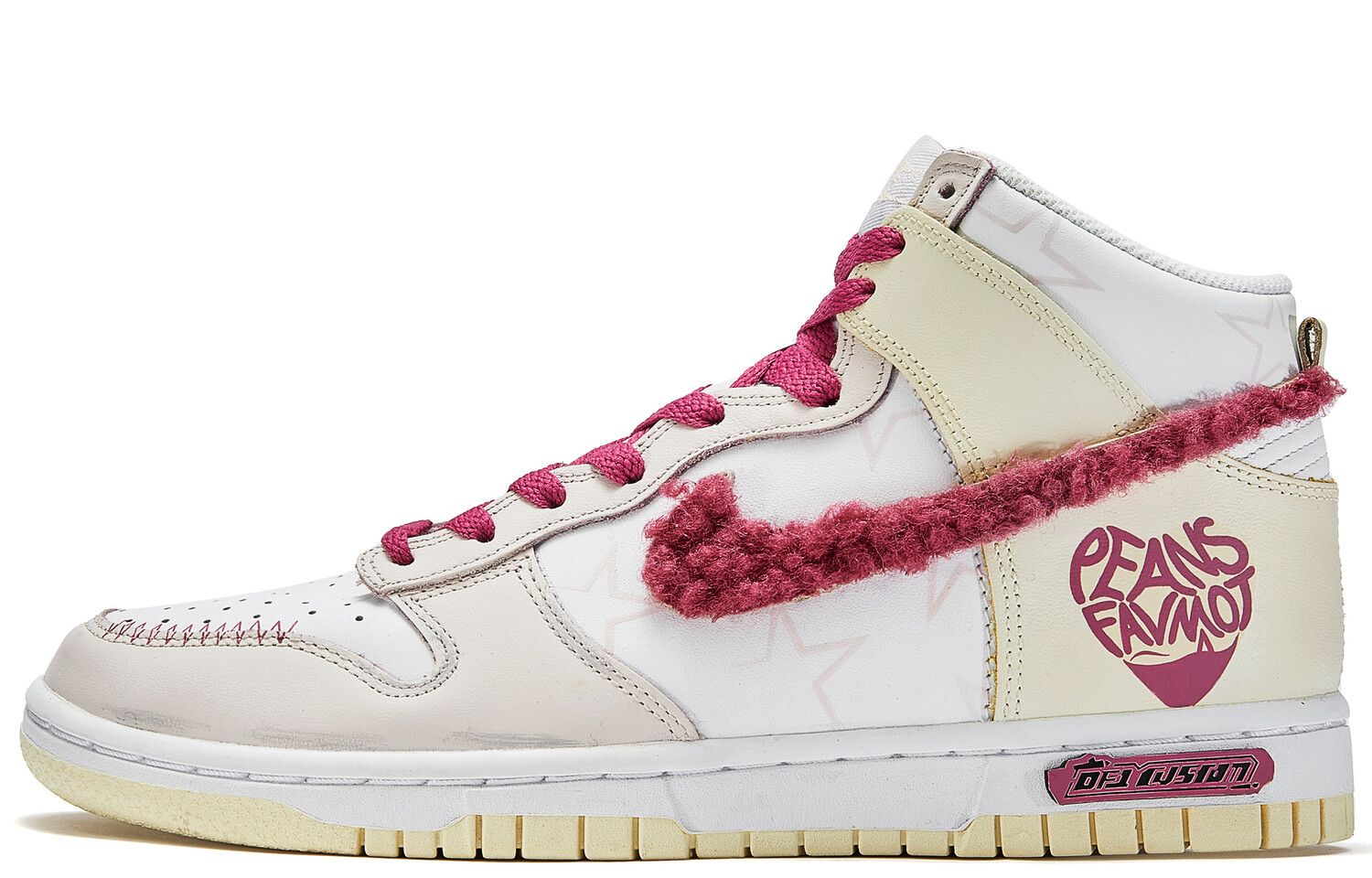 

Кроссовки Nike Dunk High Skateboarding Shoes Women's High-top Pink/white, розовый