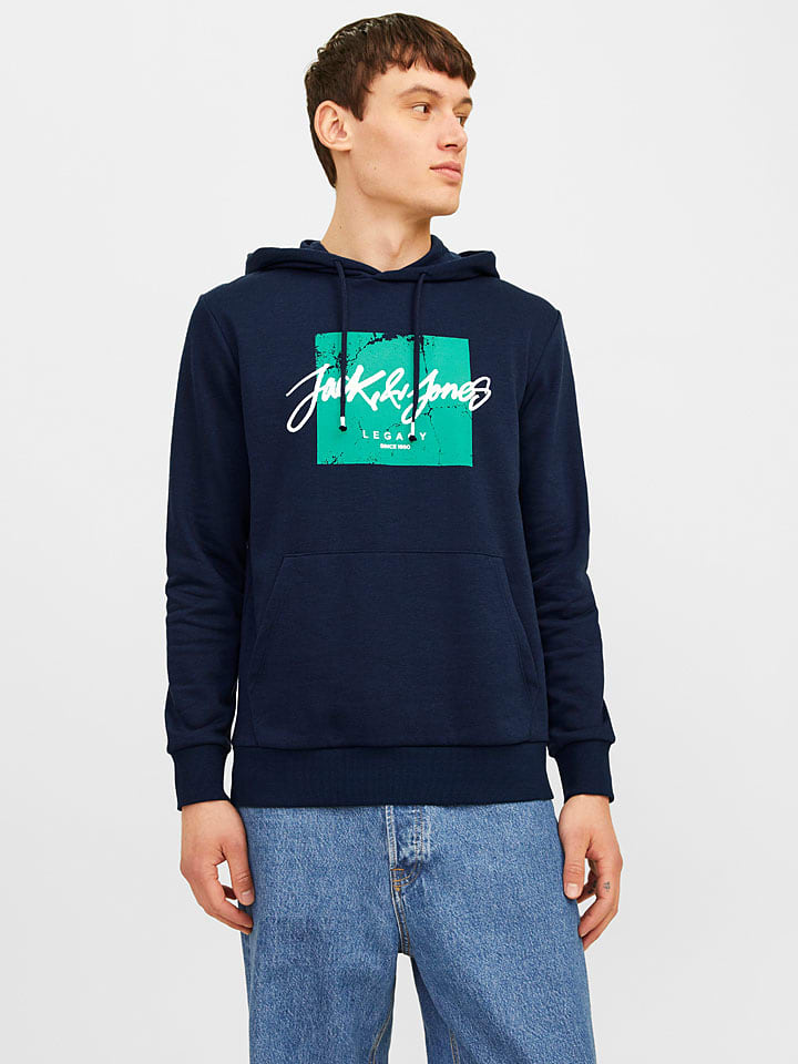

Толстовка с капюшоном Jack & Jones, темно-синий